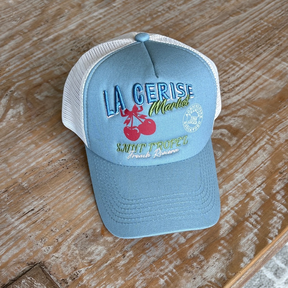 Blue and White Trucker Hat